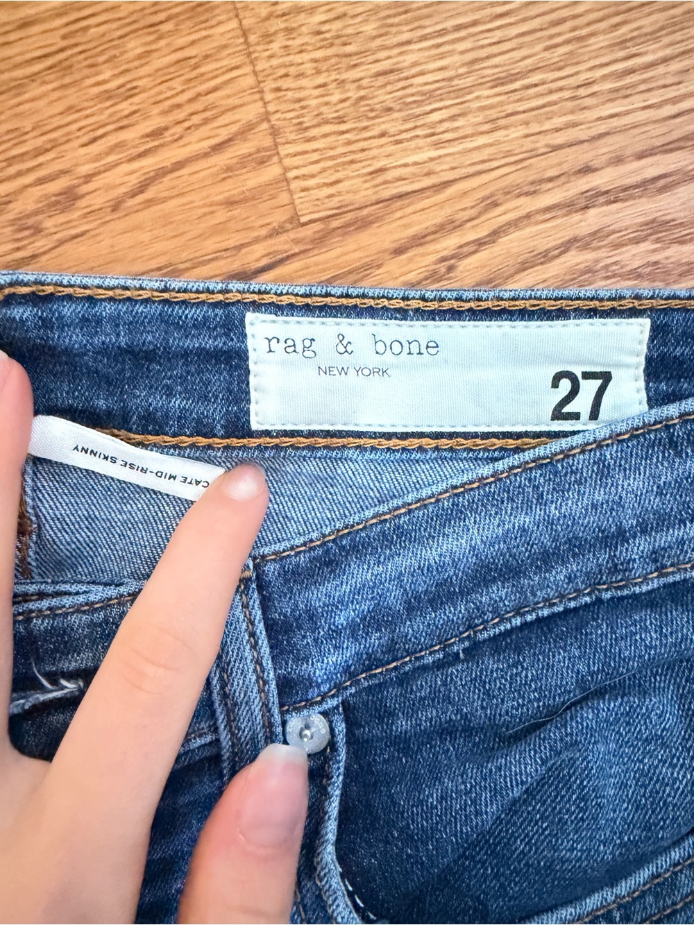 rag & bone High-Rise Blue Denim Jeans